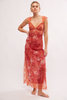 Free People Apricot Combo Peachy Coral Suddenly Fine Maxi Dress