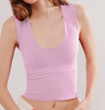 Free People Clean Lines Muscle Cami in Pink Tulle