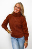 Rust Turtleneck Sweater