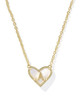 Kendra Scott Heart Letter Short Pendant Necklace Letter A