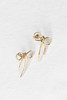 Knotted Bow Gold Stud Earrings