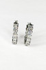 Silver Bagette Huggie Earrings 