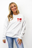 One of a Kind Bow Red Sweatshirt w/Pink Bows