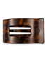 Teletie l Tortoise Medium Flat Rectangle Hair Clip 