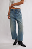 Free People Deep Trance Boyfriend Jeans Barrel Denim in From Beyond Colorway