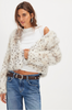 Free People Louder Please Hooded Faux Fur Jacket Snow Leopard 