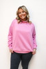 Hot Pink Mock Neck Sweater Pullover Valentines Day