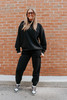 Black Mockneck Sweater paired with our Black Joggers