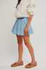 Free People Denim Skort in Capri Blue