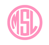 Monogram Decal with Circle Frame