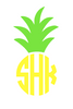 Monogram Pineapple Decal