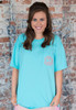 Monogrammed Short Sleeve Comfort Colors | Lagoon Blue