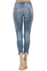 The Leslie Jeans | Distress Fray Midrise Skinnies