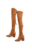 Camel Suede Over The Knee Boots