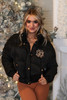 Monogrammed Black Puffer Jacket