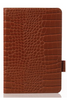 Cognac Faux Crocodile iPad Case