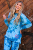Monogrammed Comfort Colors Tie Dye Spirit Tees | Sky Blue