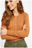 Button Down Knit Top Rust available in Macon, GA Button Down Knit Top Rust available in Macon, GA