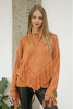 Fringe Detail Sweater Rust Fringe Detail Sweater Rust