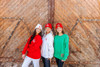 Monogrammed Sweatshirt and Beanie Bundles - Christmas Colors