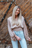 Tie Back Billow Top | Champagne