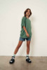 The Camille Oversized Tee in Vintage Jade