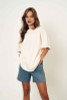 The Camille Oversized Tee in Vintage Cream