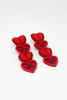 Heart Drop Beaded Studs