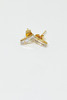 Gold Baguette Studs