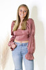 All For You Long Sleeve Crop Top in Mauve