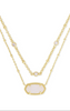 Kendra Scott Elisa Multi Strand Necklace in Gold Iridescent Drusy