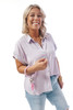 The Laura Solid Short Sleeve Shirt in Lavender