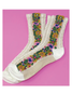 Noble Floral Beauty Socks in Noble in White