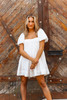 Free People Marina Mini Dress in White