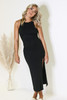 The Perfect Bodycon High Slit Black Dress