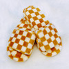 Burnt Orange Checked Slippers