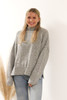 Mocked Neck Grey Sweater