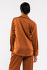 The Favorite Long Sleeve Silk Top in Rust