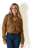 Pale Brown Button Cardigan Sweater GM Macon