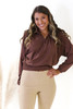 Falling For You Brown Cropped Jacket