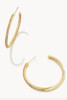 Kendra Scott Ella Gold Hoop Earrings in White Crystal