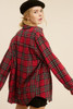 Christmas Red Ribbon Button Down Flannel