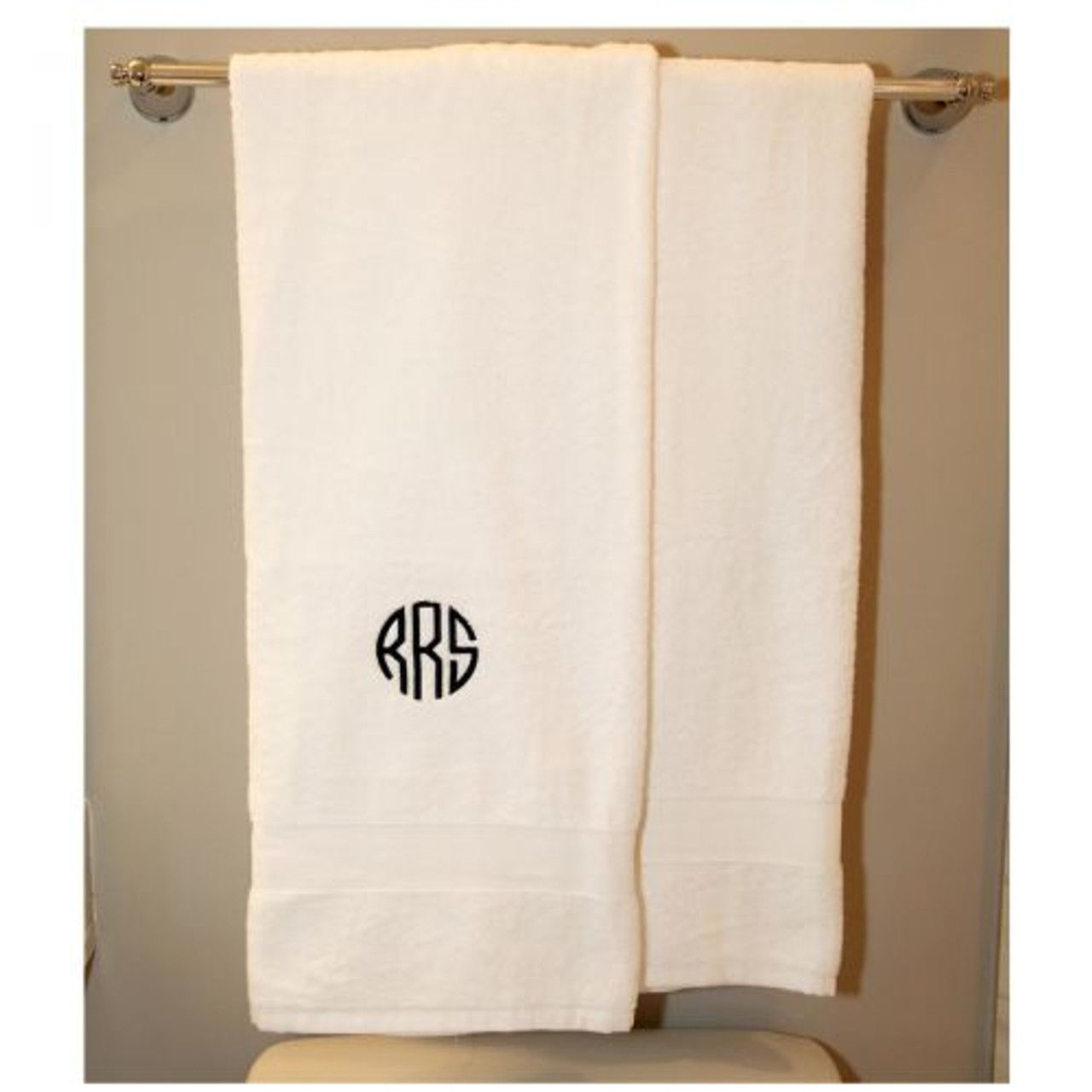 monogramed bath towel