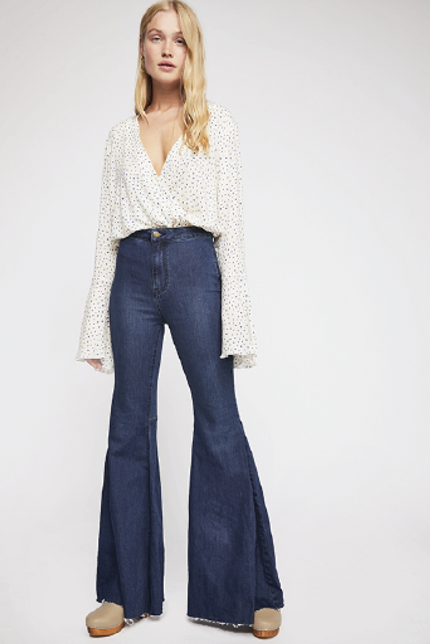 Free People | Just Float On Flares | Rich Blue