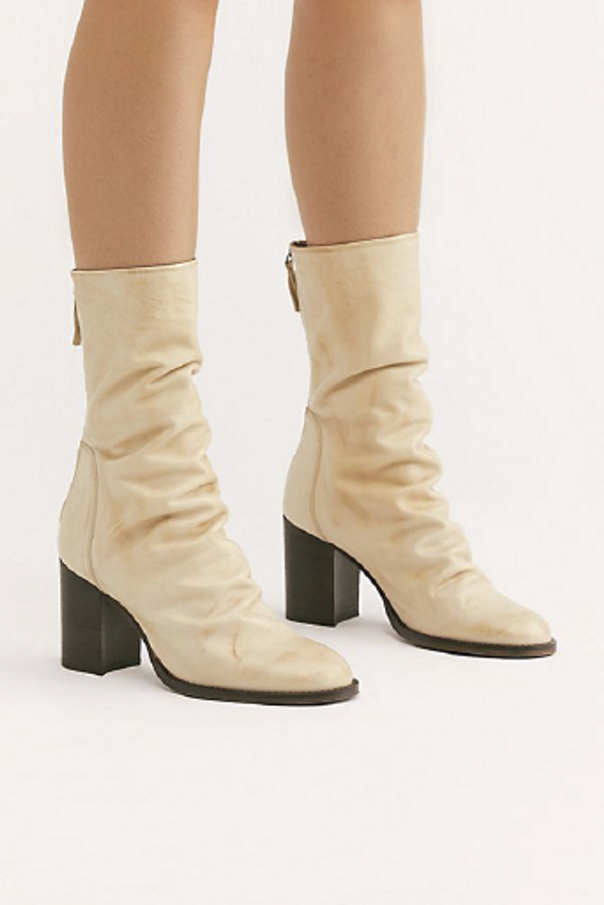 elle block heel boot