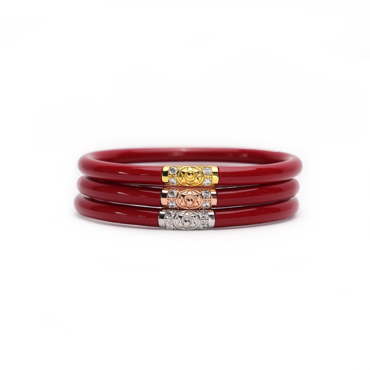 Budha Girl Three Kings All Weather Bangles Red Ginny Marie's