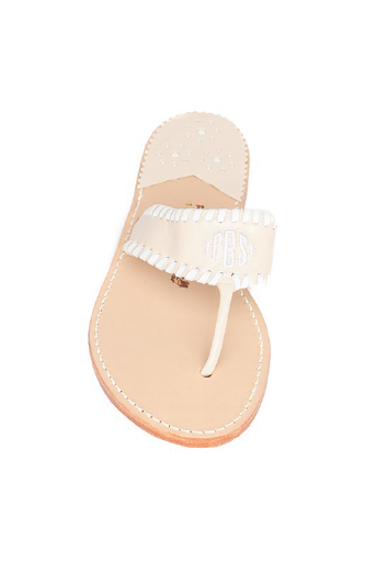 white beach sandals