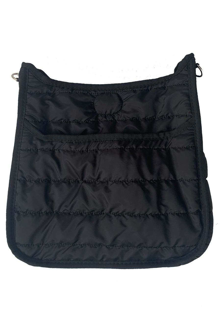 AhDorned Puffy Sport Messenger Black No Strap Attached