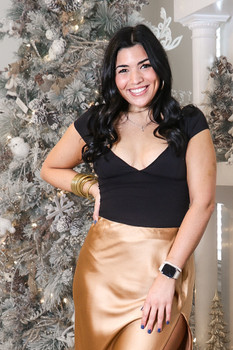 Free People Black V-Neck Baby Tee