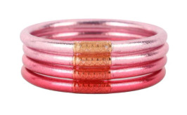 Budha Girl Carousel Pink All Weather Bangles | Set of 4